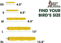 Comfort Grip Safety Perch for Bird Cages - Pedicure Perch for Birds to Keep Nails and Beaks in Top Condition - Safe Easy to Install Bird Cage Accessories - L 13"
