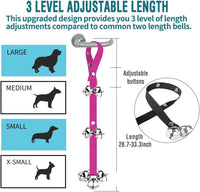 BLUETREE Dog Doorbells Premium Quality Training Potty Great Dog Bells - 06-Rose Red - image 3