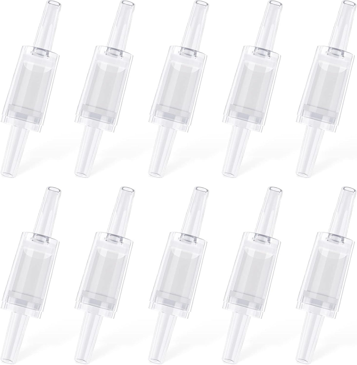 Pawfly Aquarium Check Valves Plastic One Way Non-Return Check Valve - Clear / 10 Pack