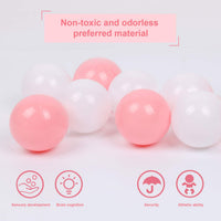 TRENDBOX Ball Pit Balls Plastic Balls for Ball Pit Pool Playpen - Pink & White / 100 pcs (Pack of 2) - image 2