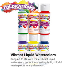 Colorations liquid watercolor paint set of six 2 oz bottles in classic colors - view 2