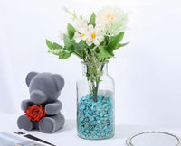 LAIDANLA Rose Quartz Crushed Stone Crystal Chips Bulk - Turquoise / 1 Pound-（0.28"-0.35"） - image 4