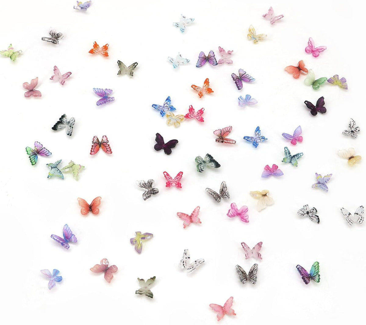60Pcs Mini Resin Butterflies - 60pcs Mini Butterflies - image 3
