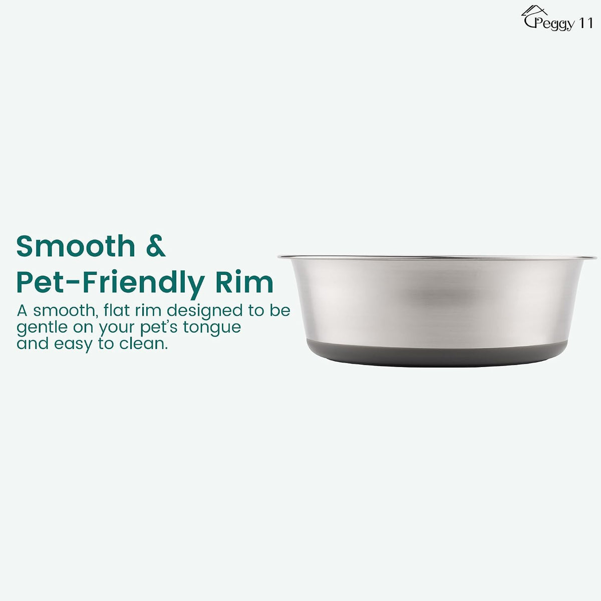 Nonslip Stainless Steel Dog Bowls, 3.8 US Cup Each - 3.8 Cup - image 4
