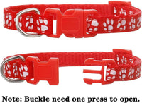 12 Pack Puppy Collars for Litter, Adjustable Puppy ID Collars – Essentials for Small Pets - M / Paw Print - image 3