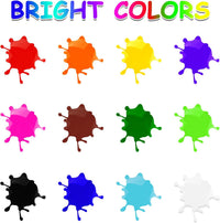ABEIER Washable Finger Paint for Toddlers 1-3 - 12 tube with tools - image 2