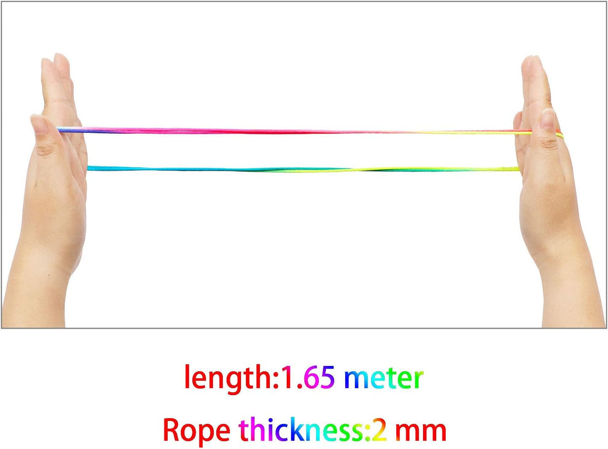 meekoo 6 Pcs Cats Cradle String, Hand String Game, Rainbow Color – Fun for Kids & Family - image 4