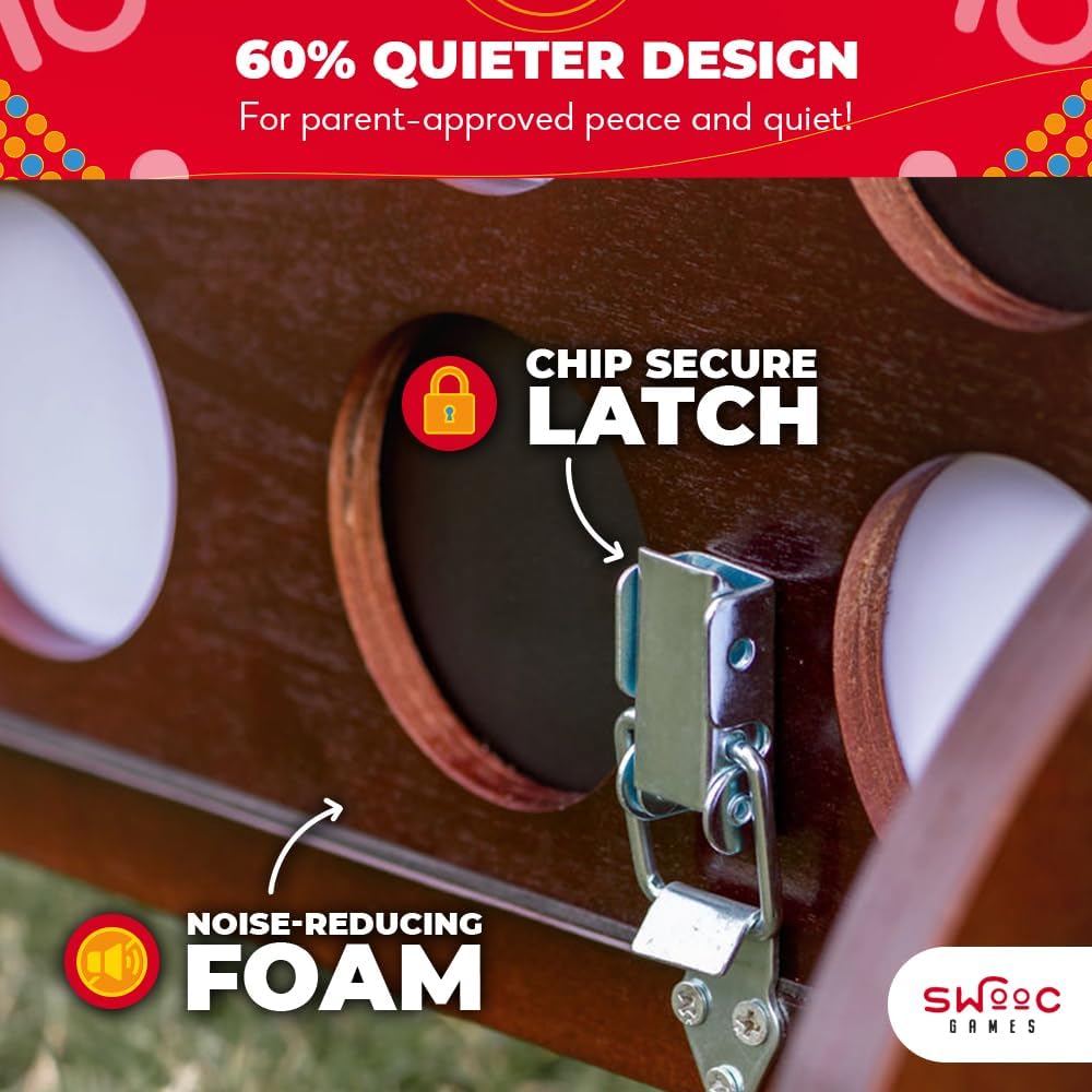 Swooc - Giant Four in a Row with Carrying Case & 60% Quieter Design - Giant Game Outdoor for Adults - 3ft x 2ft - image 3
