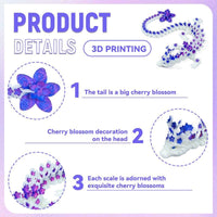 SGYYSG 12 inch 3D printed articulated cherry blossom crystal dragon toy - view 8