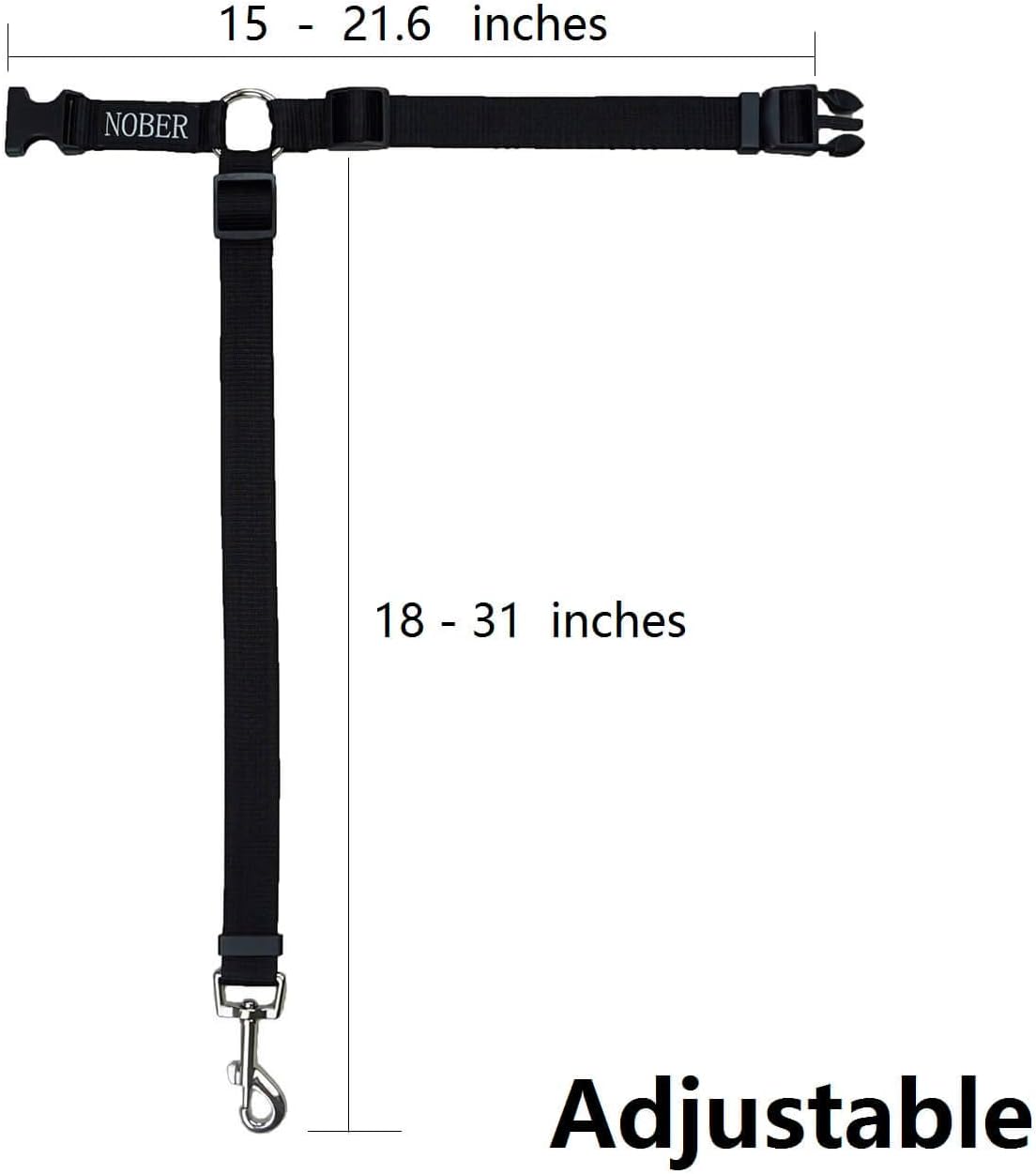 Pet Dog Cat Seat Belts, Car Headrest Restraint Adjustable Safety Leads Vehicle Seatbelt Harness 1 - 1 Pack / Black - image 2