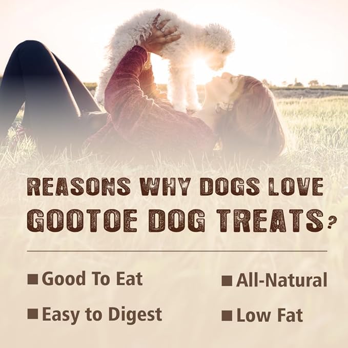 Gootoe Turkey Tendon Dog Treats, Stick (M) 3.17 oz, USA-Sourced Turkey Tendon, Natural Snack, Premium Puppy Chews, Hypoallergenic, Rawhide Free, Reseal Value Bags, Size for Medium Dogs