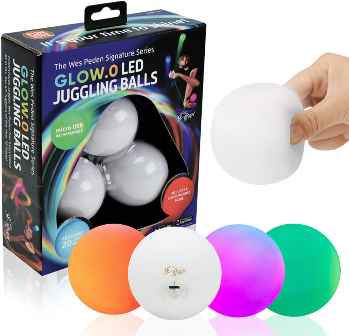 SPIN BALLS Glow.0 LED Poi - Juggling Balls - image 2