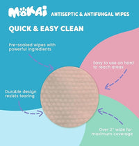 Antiseptic Wipes for Dogs Cats and Horses | Dog Chlorhexidine Wipes with Ketoconazole Dermatological Pads Hot Spots Itchy Paws Skin Rashes