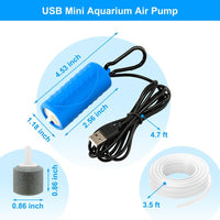 DaToo USB Mini Aquarium Air Pump Ultra Quiet Fish Tank Air Pump - 1W - image 2