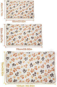1 Pack 3 Puppy Blanket, Fleece Pet Small Dog Blanket for Puppy Cat, 40"x30" – Essentials for Dogs - Large(40"x30") / White Paw - image 3