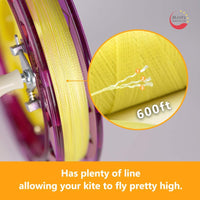 Kite String Reel Winder 7in Dia with 600ft Line for Kids Teens – Fun for Kids & Family - 7" / Purple - image 4