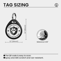 QR Code Cat Tags Personalized Small, Real-time Alerts, Pink – Essentials for Cats - 3 Pack Black / Large-1.2"*1.4" - image 2
