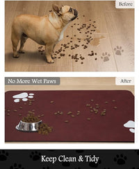 Pet Feeding Mat-Absorbent Dog Mat for Food and Water Bowl-No Stains Quick Dry Water Dispenser Mat-Dog Accessories Pet Supplies-Bowl for Messy Drinkers（RED,23"x34"