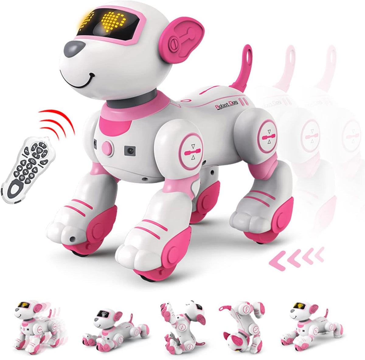 FUUY interactive remote control robot dog for kids in blue - view 3