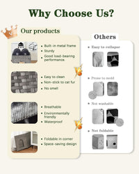Cat Beds Indoor Kitten House, PE Rattan Cat Cave - Gray / Rectangle-XL - image 4