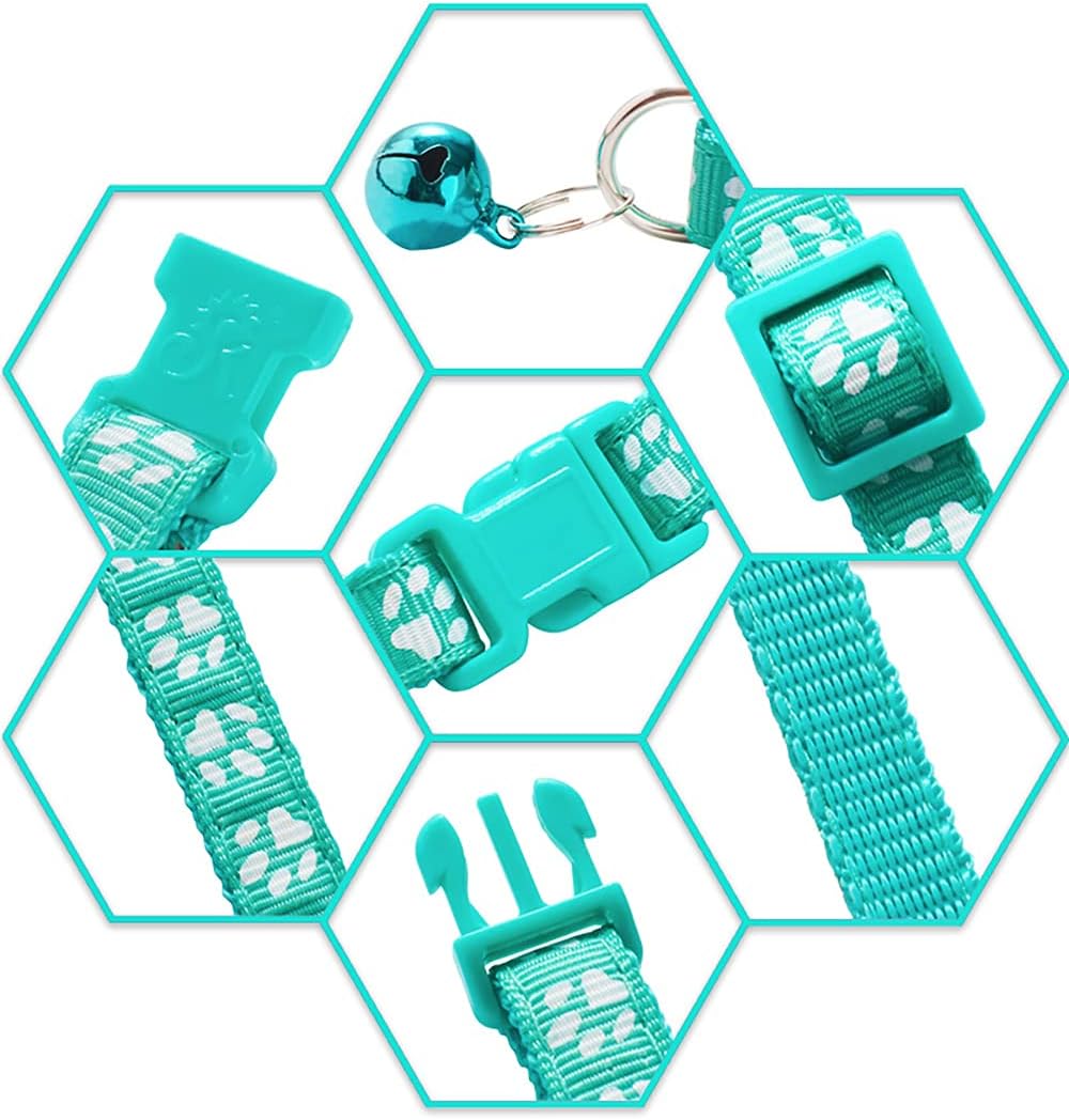 18Pcs Puppy Collars for Litter, Reflective Cat Collar - footprint / Non breakaway - image 4