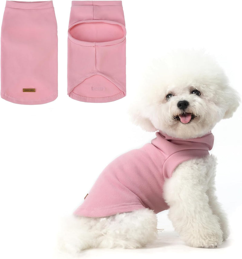 Cat Sweater Warm Fleece Pet Clothes for Cats Only, Checkered M – Essentials for Cats - Pink / Large