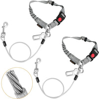 Chew Proof Dog Car Seat Belt - Gray / 2 Pack