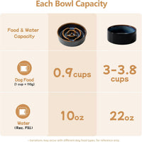 Raised Slow Feeder Dog Bowls, Elevated Dog Bowls Slow Feeder – Essentials for Dogs - 2 x Starry Sky + Stand - A / S- 6.1inch / 0.9 Cups - image 3