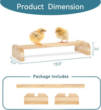 PETSFIT Baby Chick Roosting Bar, Anti-Rotation, Solid Wood - 15.6"L×5.7"W×2.6"H / Wood - image 3