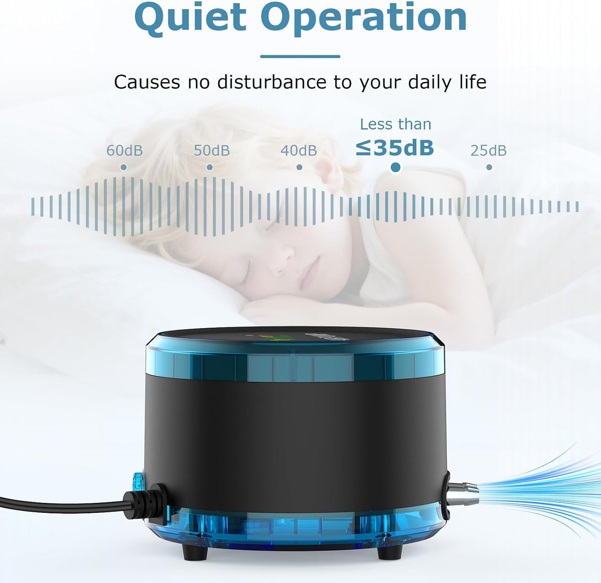 hygger Aquarium Air Pump Dual Outlet - 4W (Up to 120 Gallon) - image 4