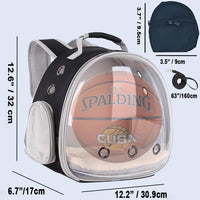 Portable Small Animal Backpack Travel Breathable Pet Carrier Bag - BLK+BLK / Backpack+Bag - image 2