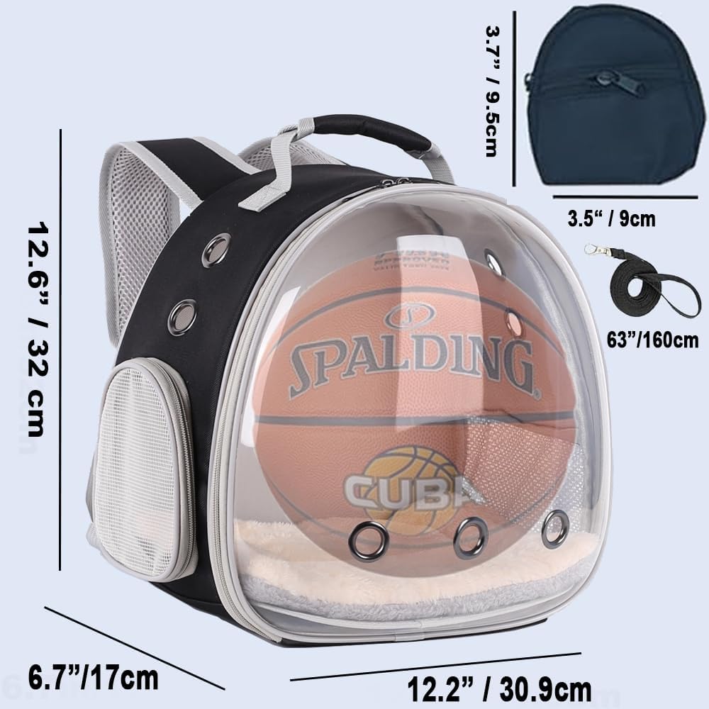 Portable Small Animal Backpack Travel Breathable Pet Carrier Bag - BLK+BLK / Backpack+Bag - image 2