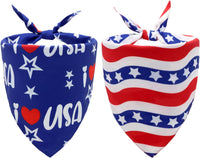 Halloween Dog Bandanas, Pumpkin and Cute Ghost Pet Scarf - Patriotic Dog Bandana