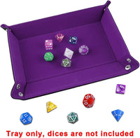 SIQUK Double Sided Dice Tray Folding Rectangle Dice Holder – Fun for Kids & Family - Dark Violet - image 4
