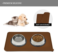 Reopet Silicone Pet Feeding Mat - Brown / 22" x 14" - image 3