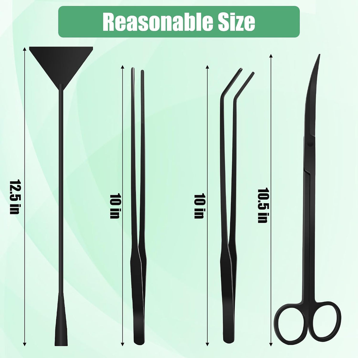Aquarium Aquascape Tools Kit - 12.5in / Black - image 2