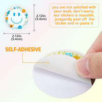 50PCS Smile Face Stickers Cute Water Bottle Stickers for Kids – Fun for Kids & Family - 50pcs Flower Stickers - image 4