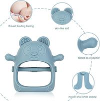 Eascrozn 3 Pack Baby Teething Toys for 3+ Months - Blue - image 3