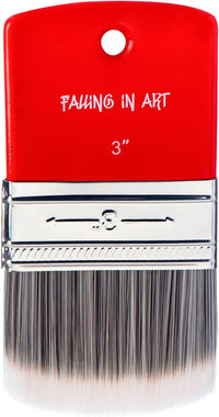 Falling in Art large 8 inch flat paddle paint brush with stainless steel ferrule - view 10