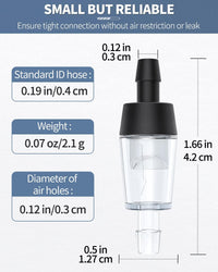 Pawfly Aquarium Check Valves Plastic One Way Non-Return Check Valve - Black / 6 Pack - image 2