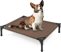 Garnpet Elevated Dog Bed for Large Dogs - Brown / Medium
