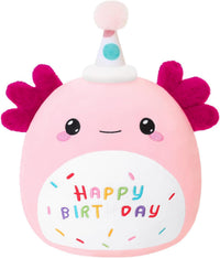 SQEQE Unicorn Cat Plush Kawaii Birthday Cat Plushies Pillow Cat - Pink Birthday Axolotl / Small