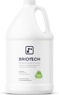 BRIOTECH Extra Strength HOCl Cleaner, 500 PPM Hypochlorous Acid Concentrate, ULV Foggers & Humidifiers, Professional Deodorizer for Dental, Offices, Schools, Homes, Peroxide Free, 1 Gallon