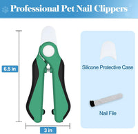 Swihauk Heavy Duty Dog Nail Clippers and Trimmers - Green - image 2