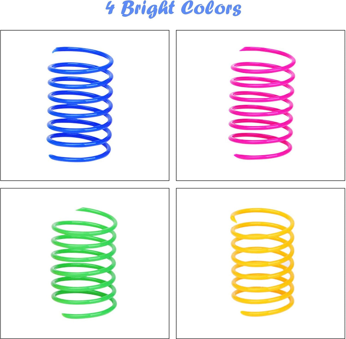 Cat Spring Toys Pet Wide Plastic Colorful Springs Cat Toys for Cat - image 2
