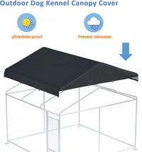 5x10 FT Dog Kennel Cover 900D Waterproof UV Outdoor Roof Replacement - Black / 10'L x 10'W - image 3