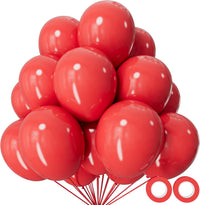 110pcs Black Balloon 12 inch - 12inch(normal) / A03-coral Red