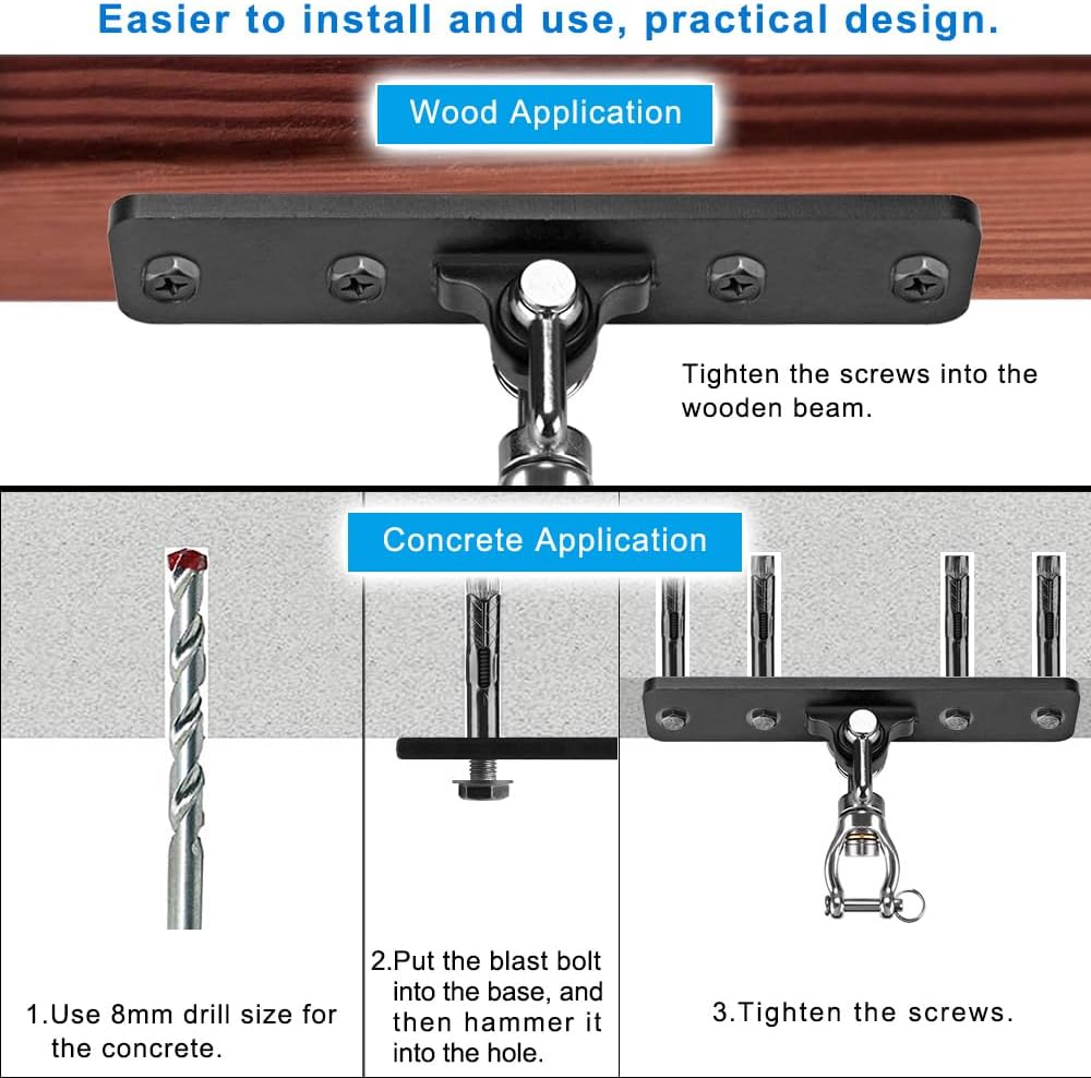 Dolibest Heavy Duty Swing Hanger - Black Swing Hanger- 2 Pack - image 3