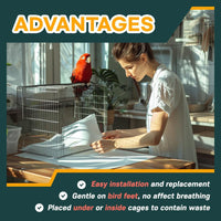Bird Cage Liners, 120 Unscented Newsprint Sheets - 21.5" x 31" (120 Sheets) - image 2