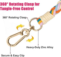 5FT Braided Cotton Rope Leash for Small, Medium and Large Dogs - Fiesta Twist - image 4